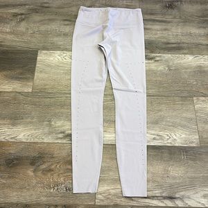 Varley Light Gray Laser-Cut Leggings